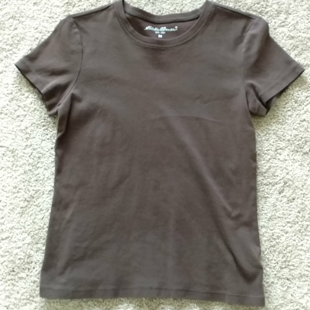Eddie Bauer Women's Short Sleeve Crewneck Tee in Brown